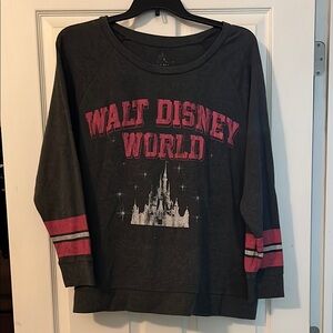 Walt Disney World Gray and Pink Long Sleeve